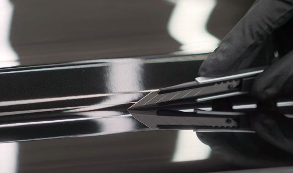 vinyl slitting with Stanley knife